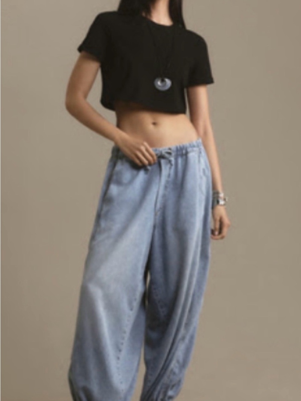Pilcro Light Wash Wide Leg Jeans